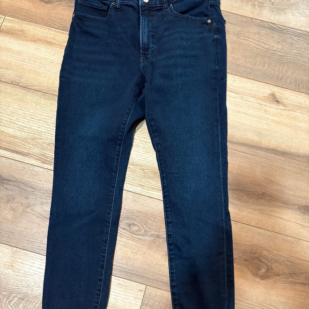 Express dark wash skinny jeans